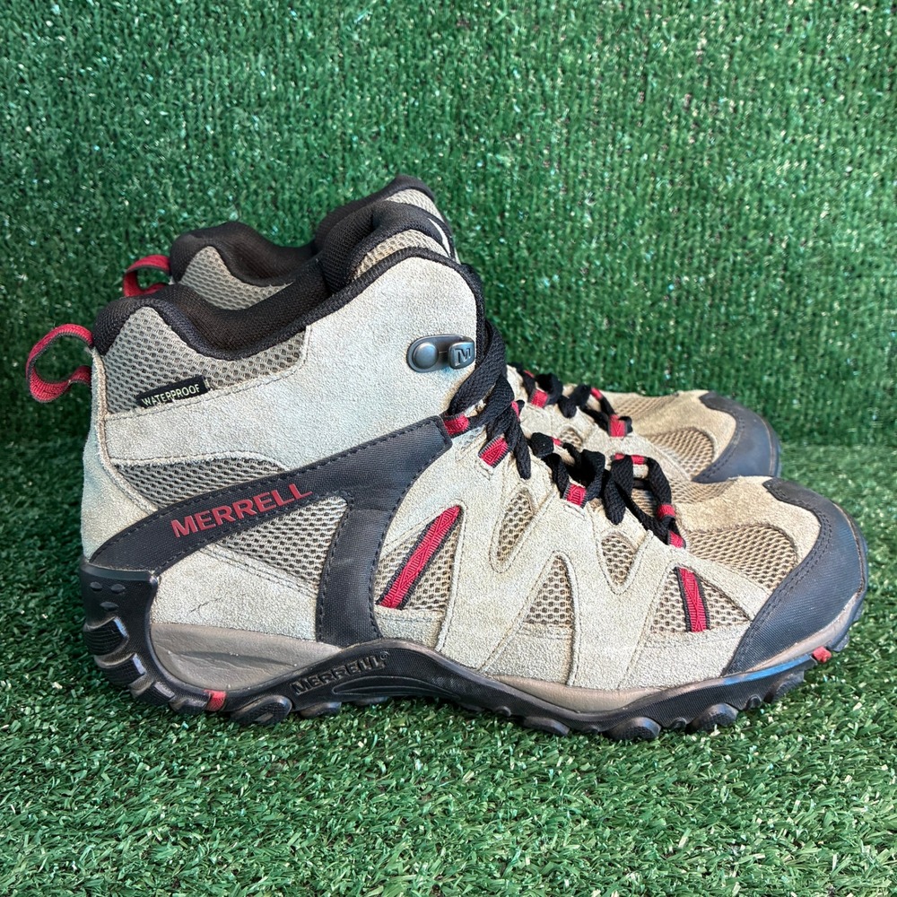 Merrell Deverta 2 Mid Waterproof Suede Mesh Gorpcore Hiking Boot Tan Mens 8 Wide
